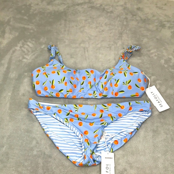 Seafolly Summer Crush Bikini Top and Bottom New - Picture 1 of 12